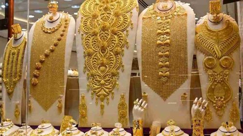 طلا و جواهر با طرح‌های عربی در Gold Souq دوحه
