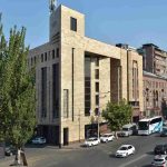 نمای ساختمان هتل آنی سنترال ایروان در مرکز شهر