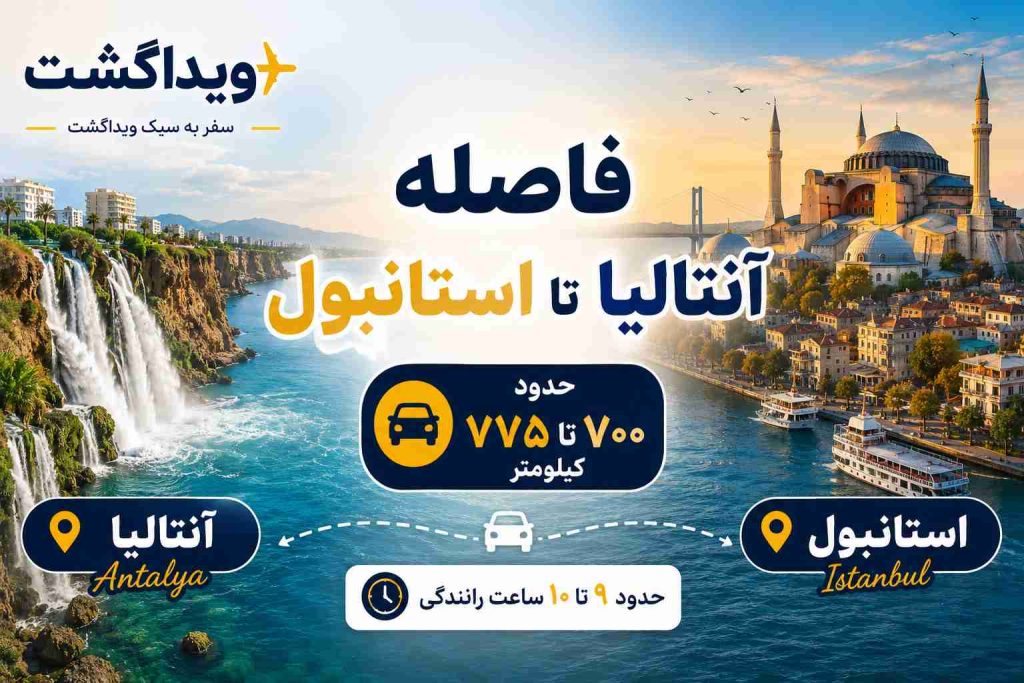 فاصله آنتالیا تا استانبول